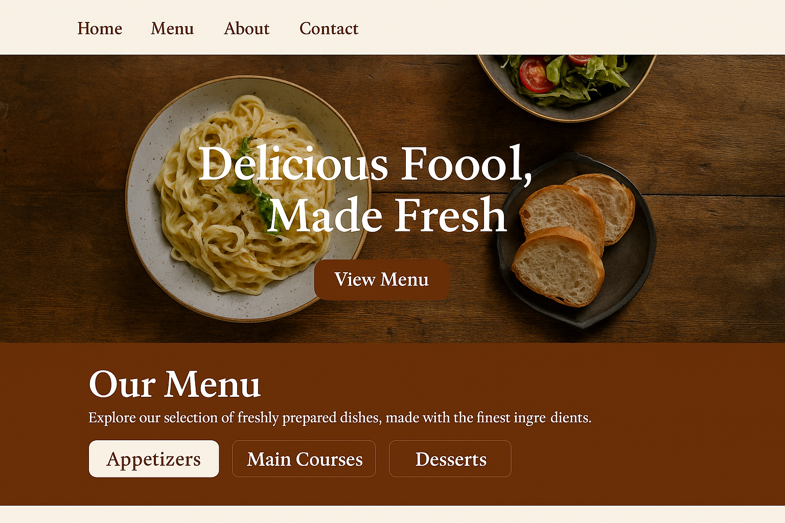 Menu / Gallery Focus Layout